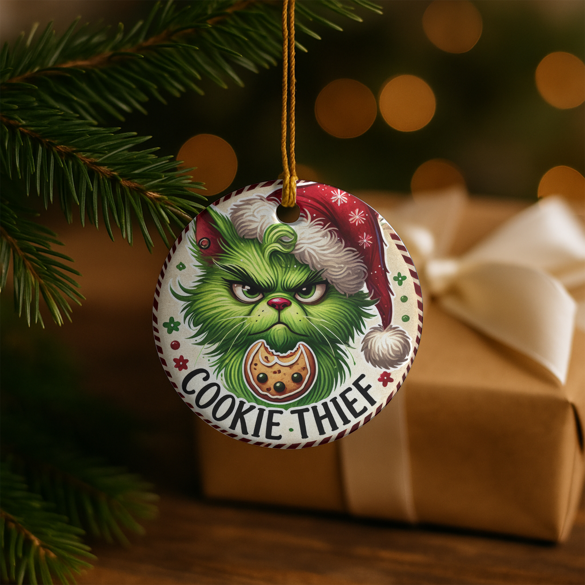 Mad Cat Christmas Ornament
