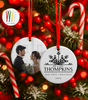 Mr. & Mrs Christmas Ornament - Black and White