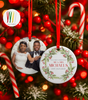 Mr. & Mrs Christmas Ornament - Cranberry Wreath