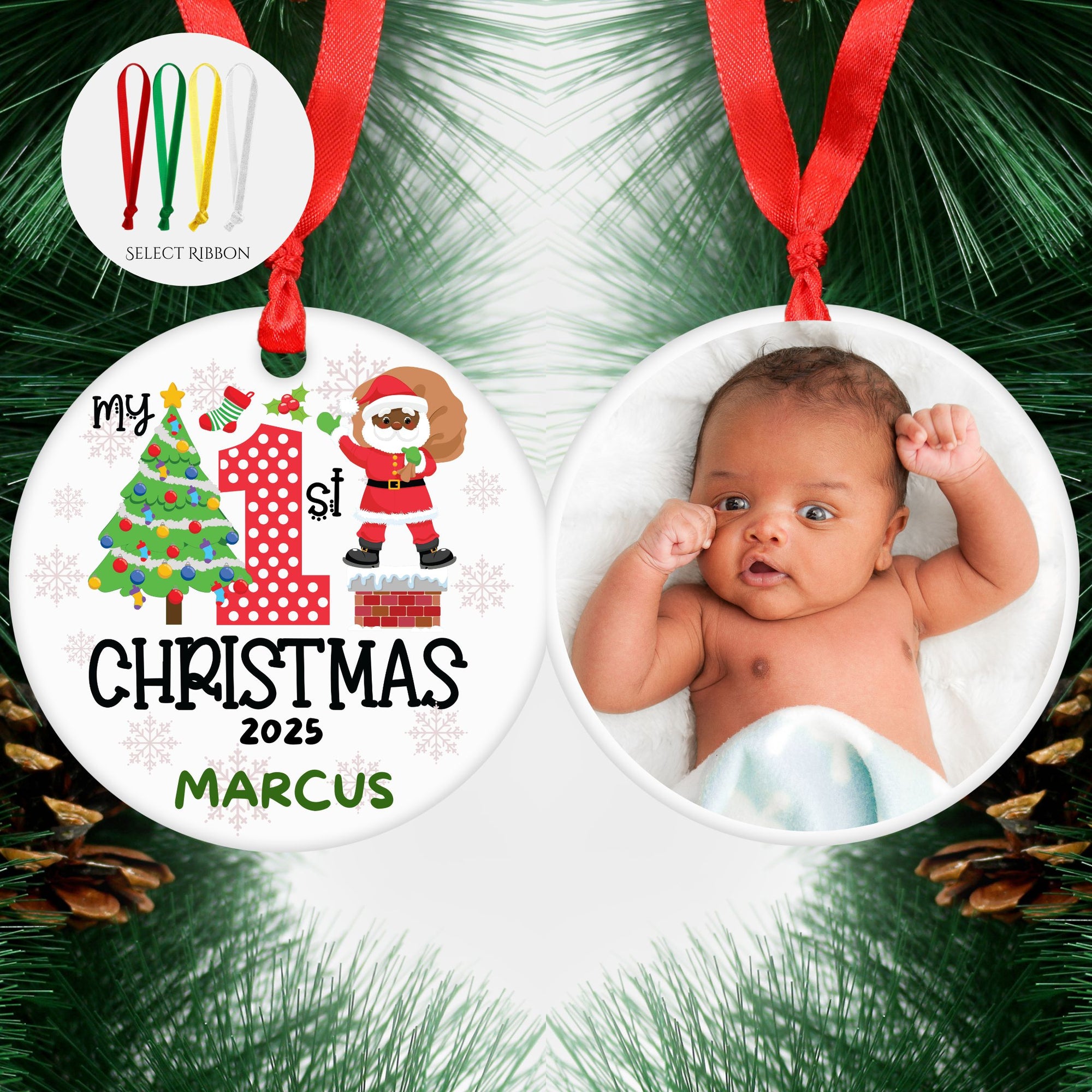 First Christmas Santa Ornament I