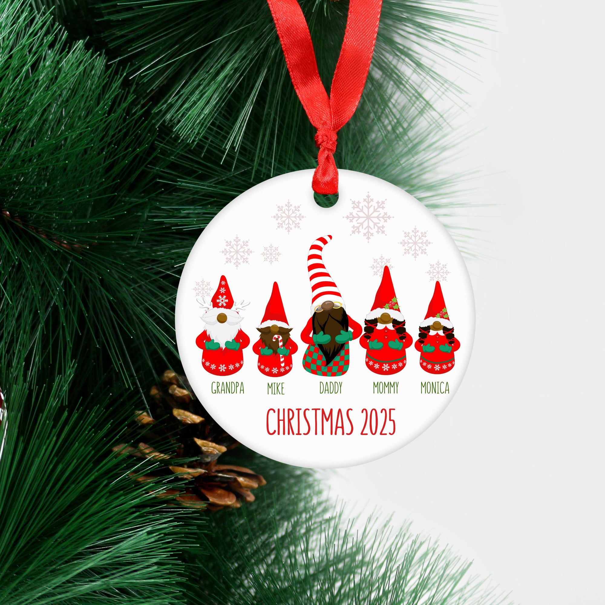 African American Gnome Family Ornament