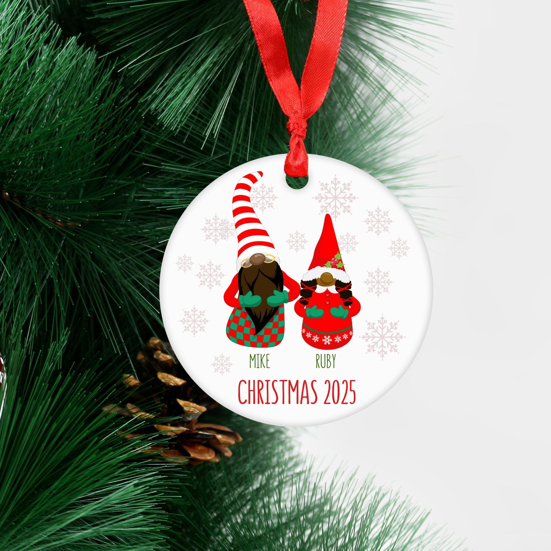 African American Gnome Family Ornament