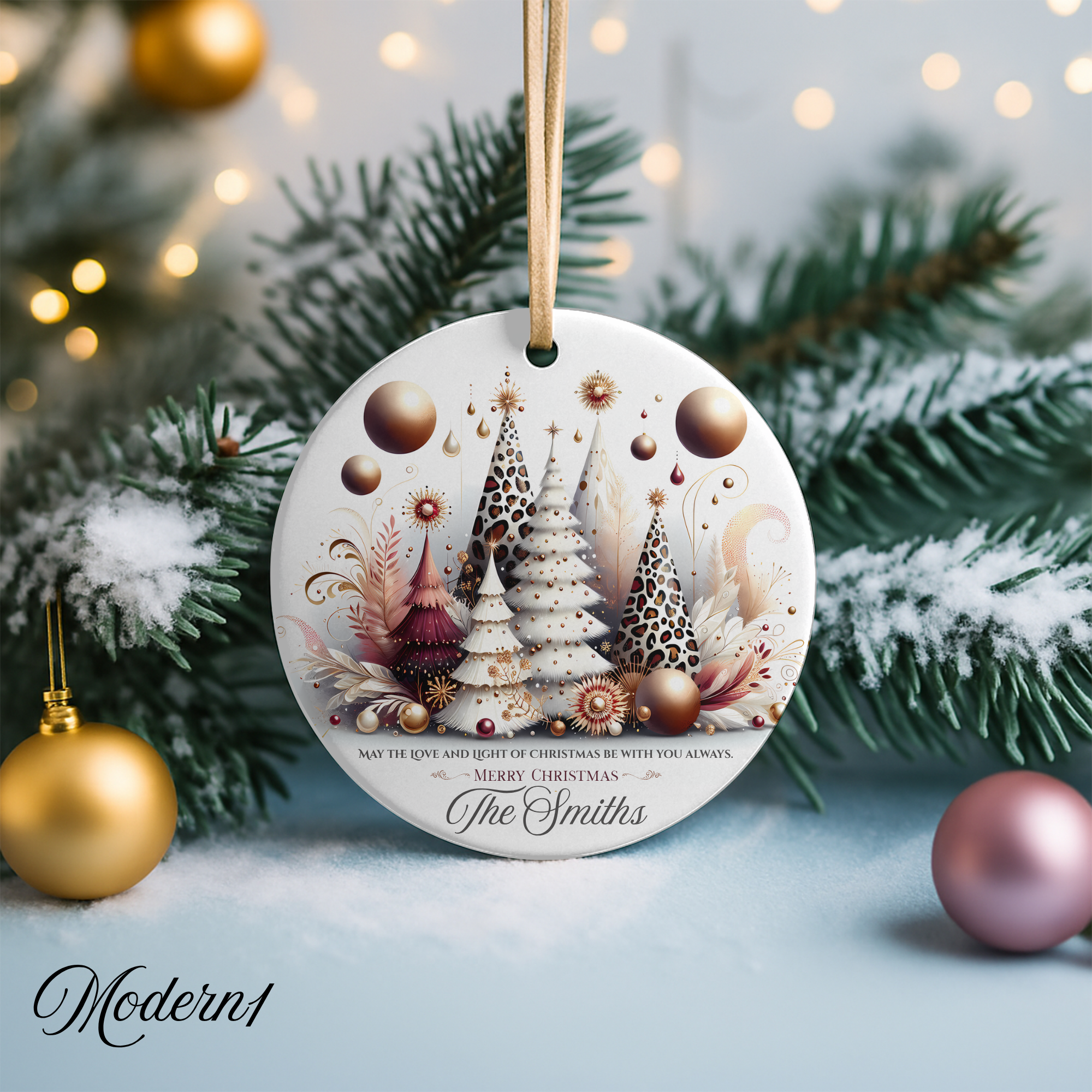 Modern Christmas Tree Ornament