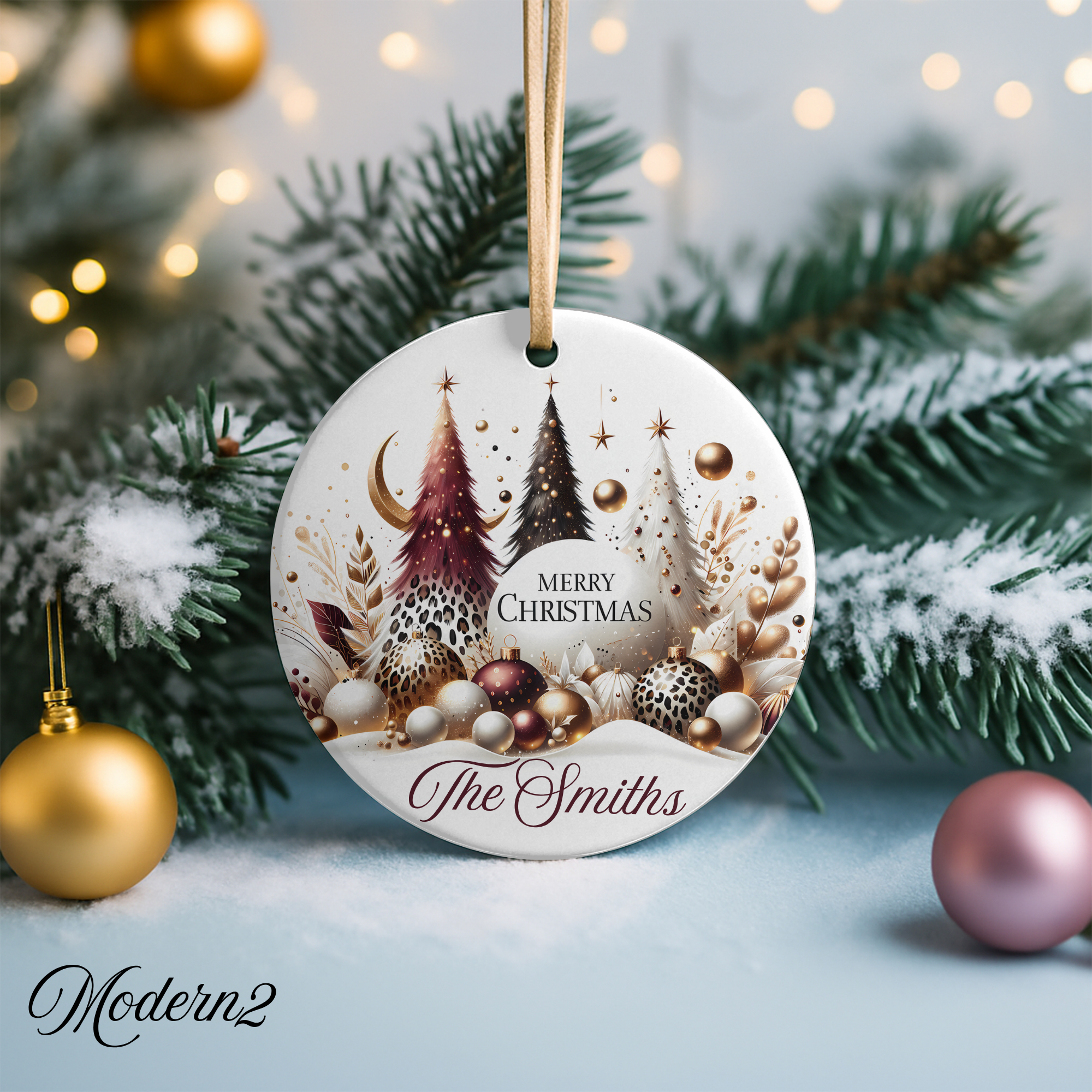 Modern Christmas Tree Ornament