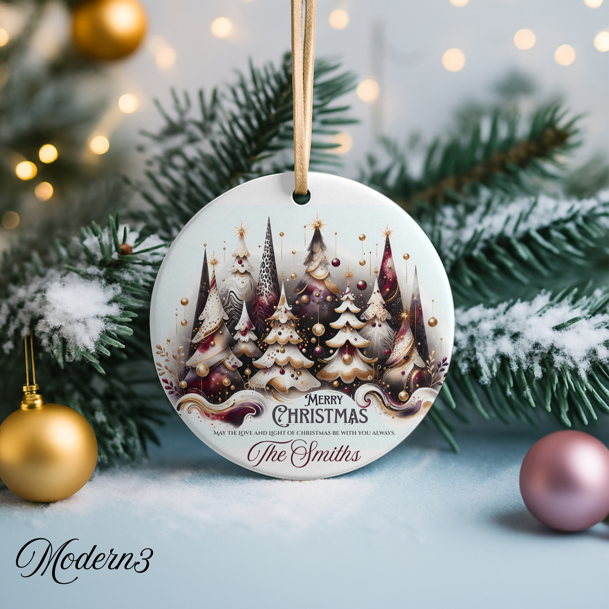 Modern Christmas Tree Ornament