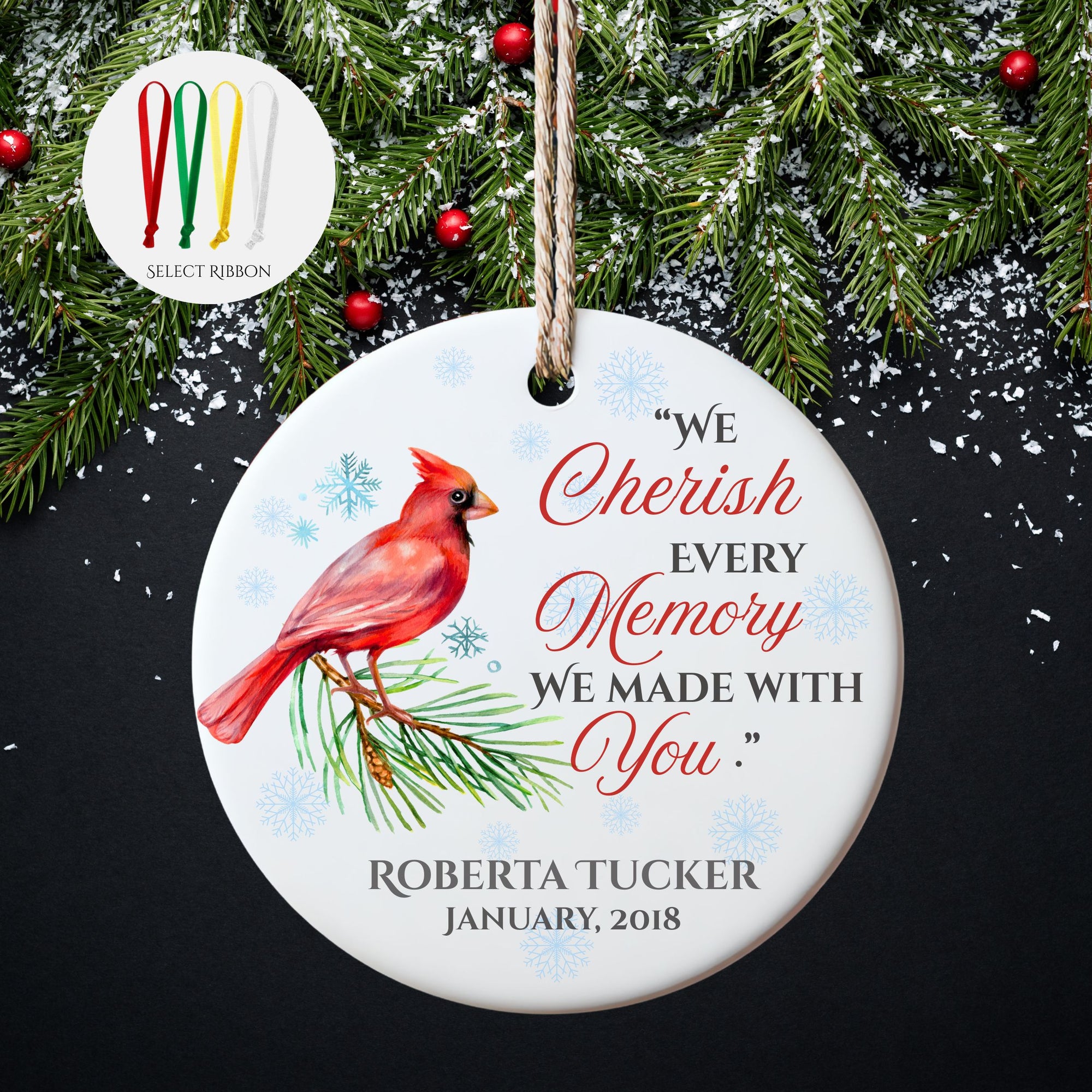 Cardinal Memorial Ornaments