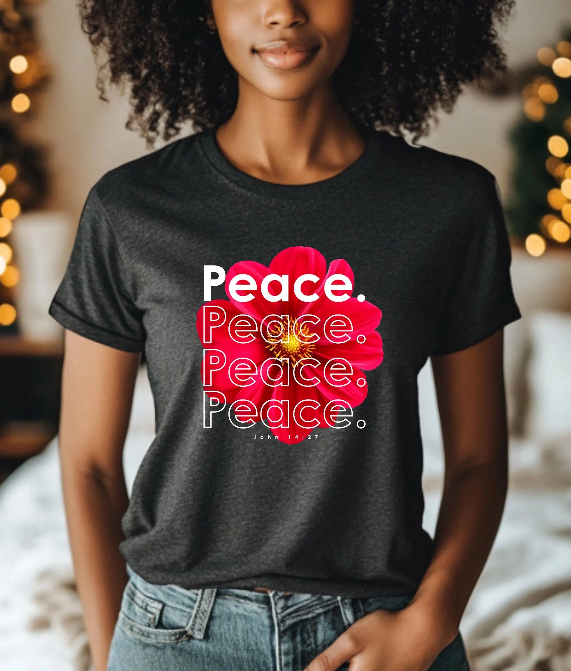 Peace Flower Scripture T-Shirt