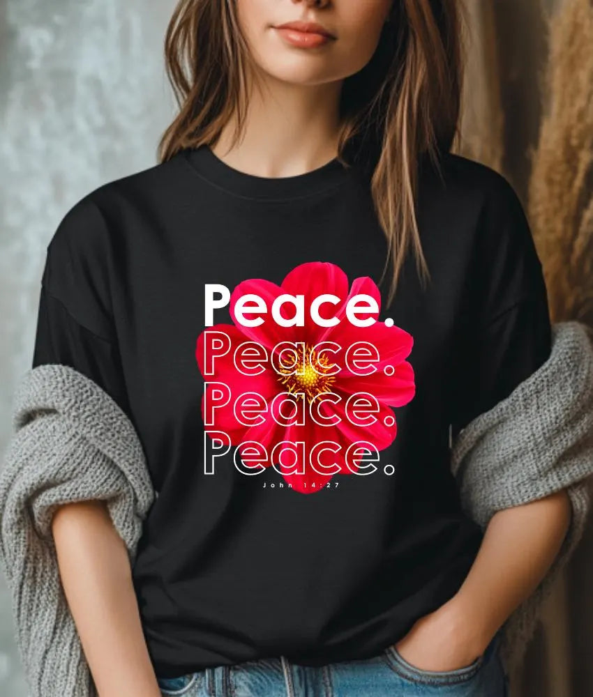 Peace Flower Scripture T-Shirt